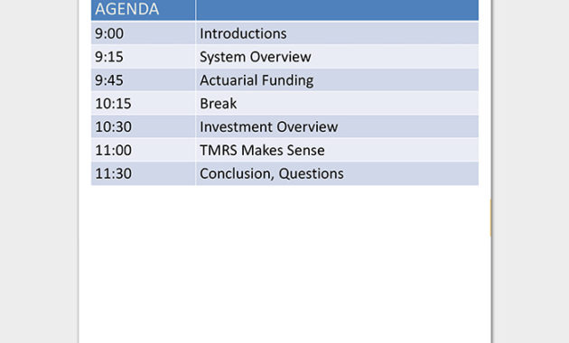 Workshop Agenda Template Word Dorri Throughout All Hands Meeting Agenda Template