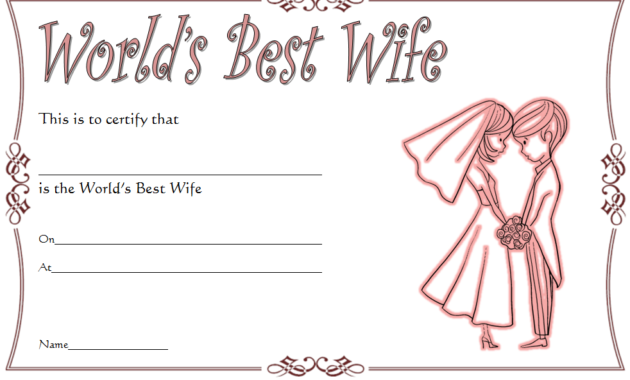 World'S Best Wife Certificate Template Free 7 Beautiful For 9 Worlds Best Mom Certificate Templates Free