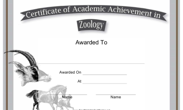 Zoology Academic Achievement Certificate Template Download With Regard To Awesome Science Achievement Certificate Template Ideas