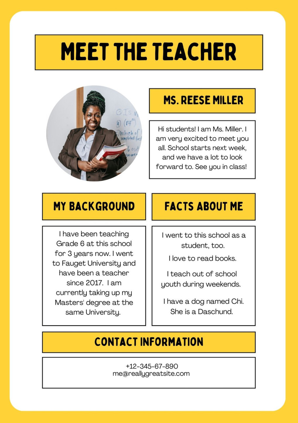 Free custom printable meet the student/teacher templates Canva Free custom printable meet the student/teacher templates Canva