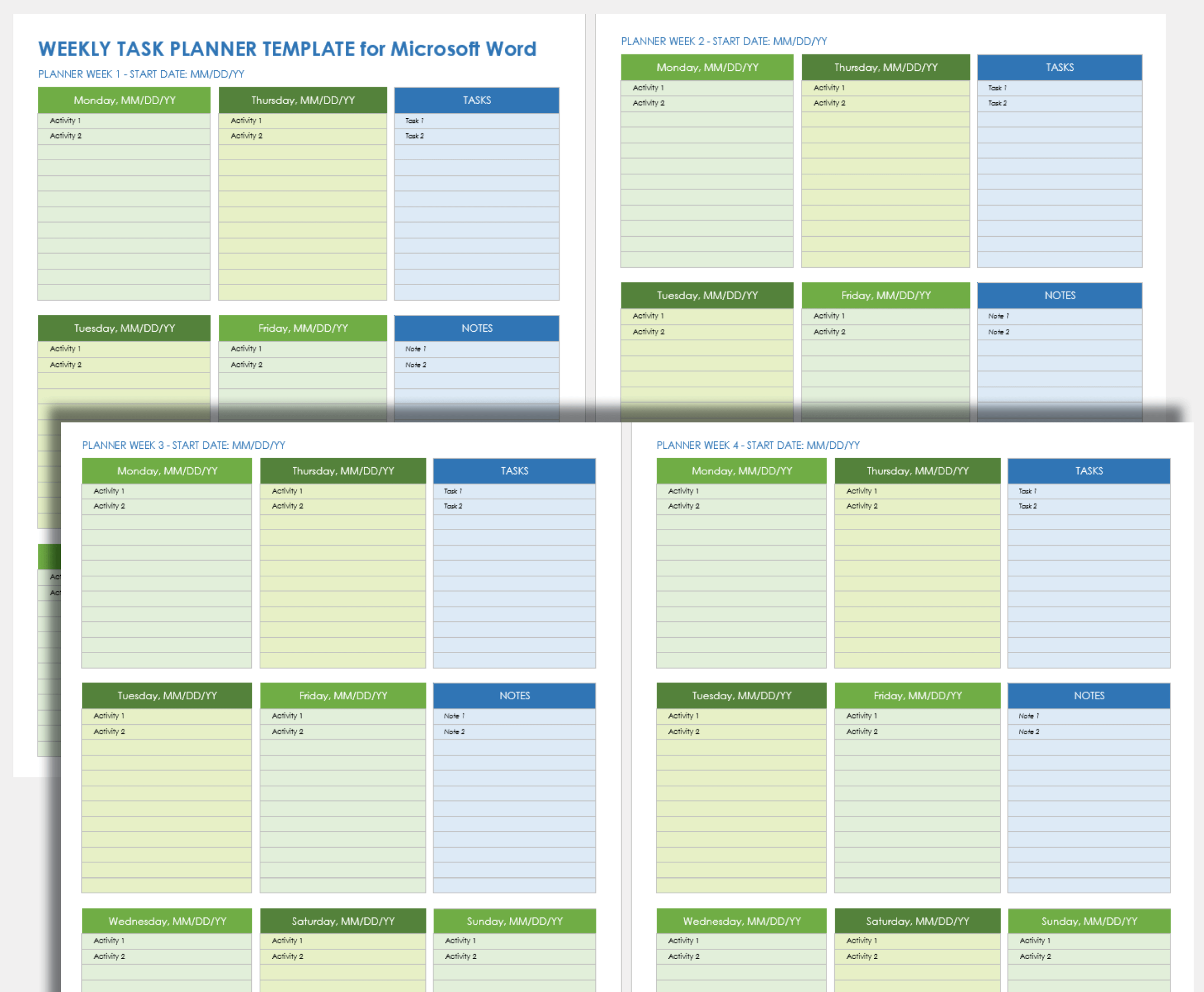Free Microsoft Word Task List Templates, Planners & Checklists Free Microsoft Word Task List Templates, Planners & Checklists