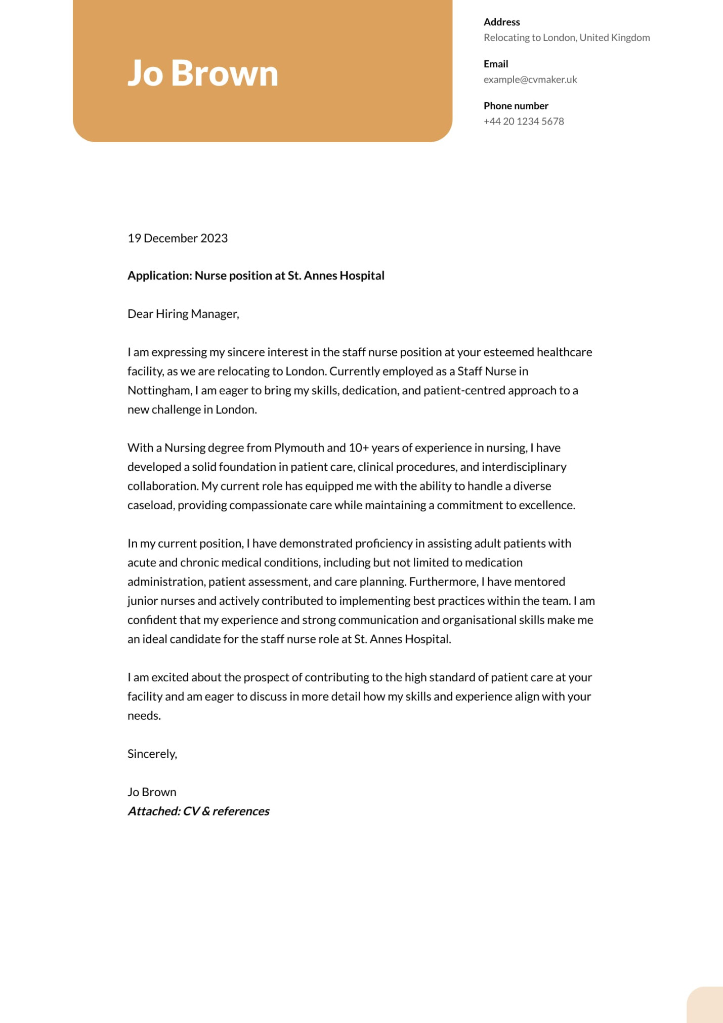 Nursing Cover Letter Example Guide with Examples Nursing Cover Letter Example Guide with Examples