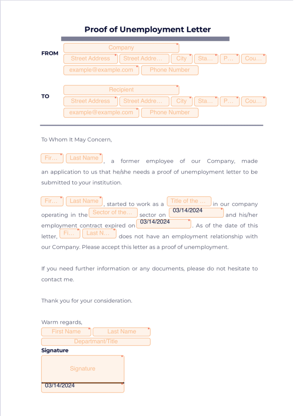 Proof of Unemployment Letter Sample - PDF Templates Jotform Proof of Unemployment Letter Sample - PDF Templates Jotform