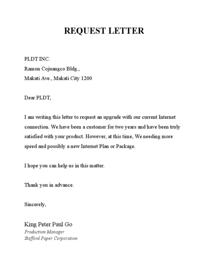 Request Letter PDF Request Letter PDF
