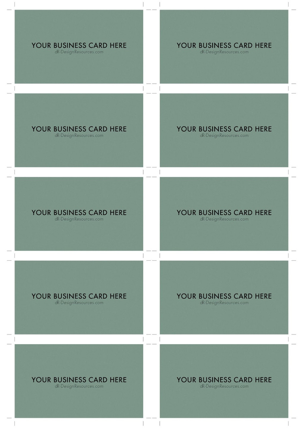 A Business Card Template PSD ( Per Sheet) dR Design Resources A Business Card Template PSD ( Per Sheet) dR Design Resources