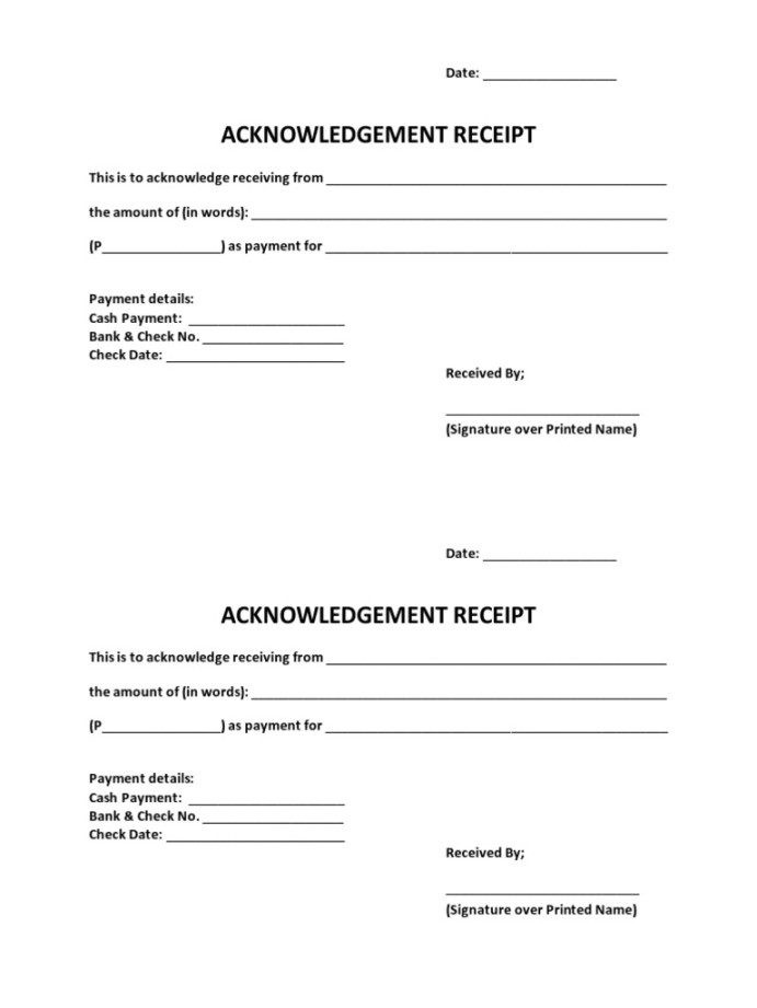 Acknowledgement Receipt PDF Acknowledgement Receipt PDF