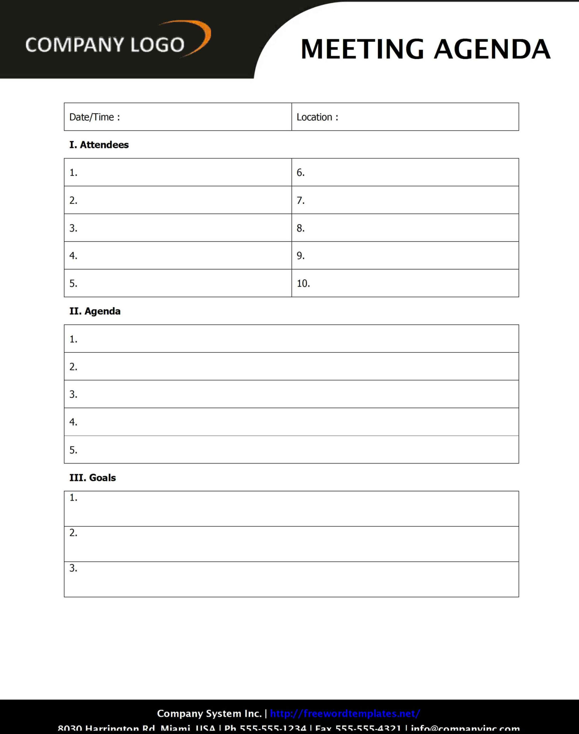 Agenda Archives Freewordtemplates Agenda Archives Freewordtemplates