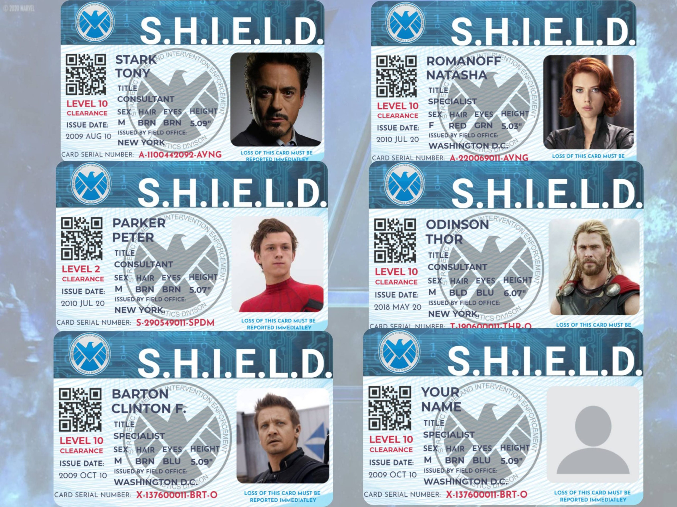 Avengers ID Badge Marvel S.H.I.E.L.D Avengers ID Badge Marvel S.H.I.E.L.D