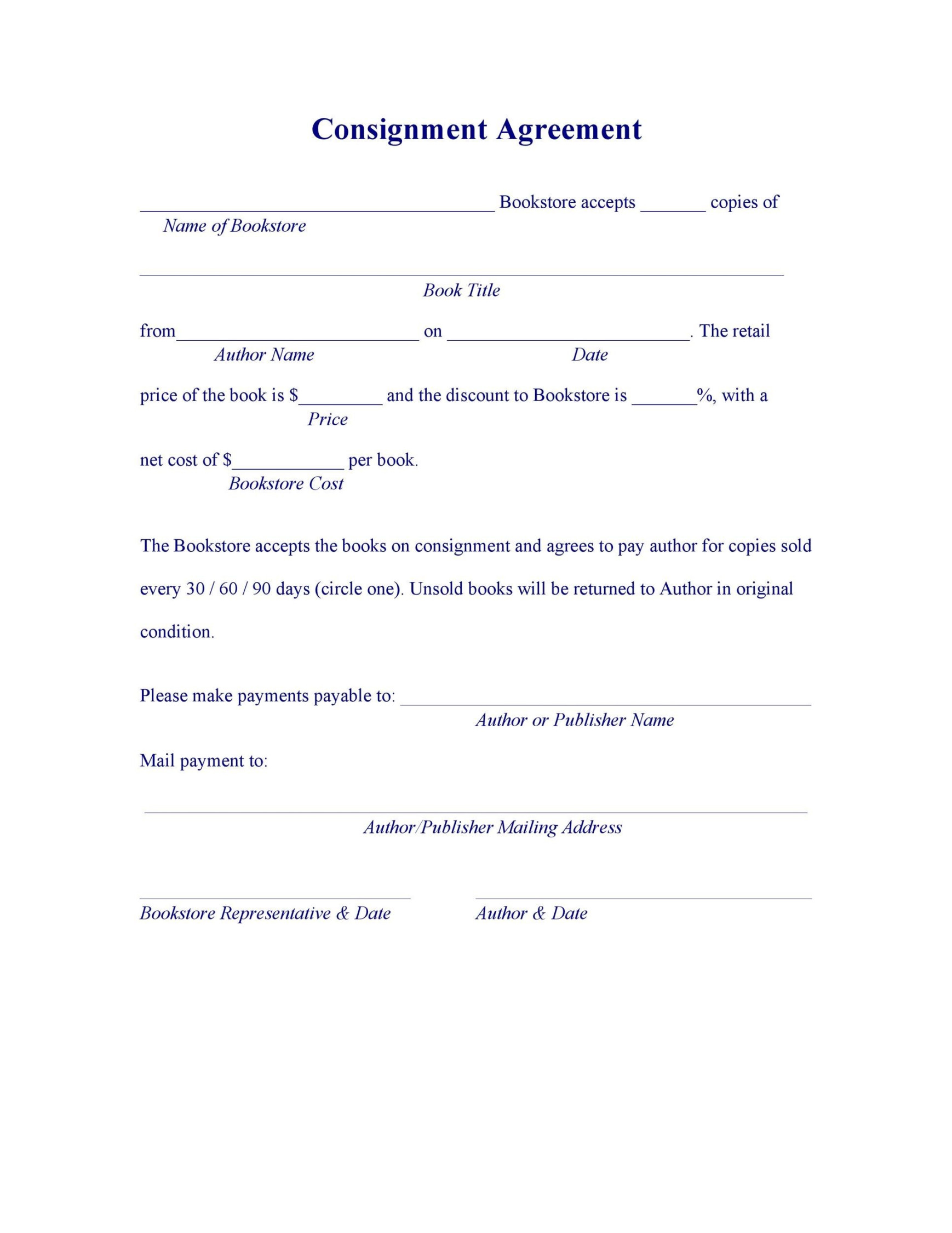 + Best Consignment Agreement Templates & Forms ᐅ TemplateLab + Best Consignment Agreement Templates & Forms ᐅ TemplateLab