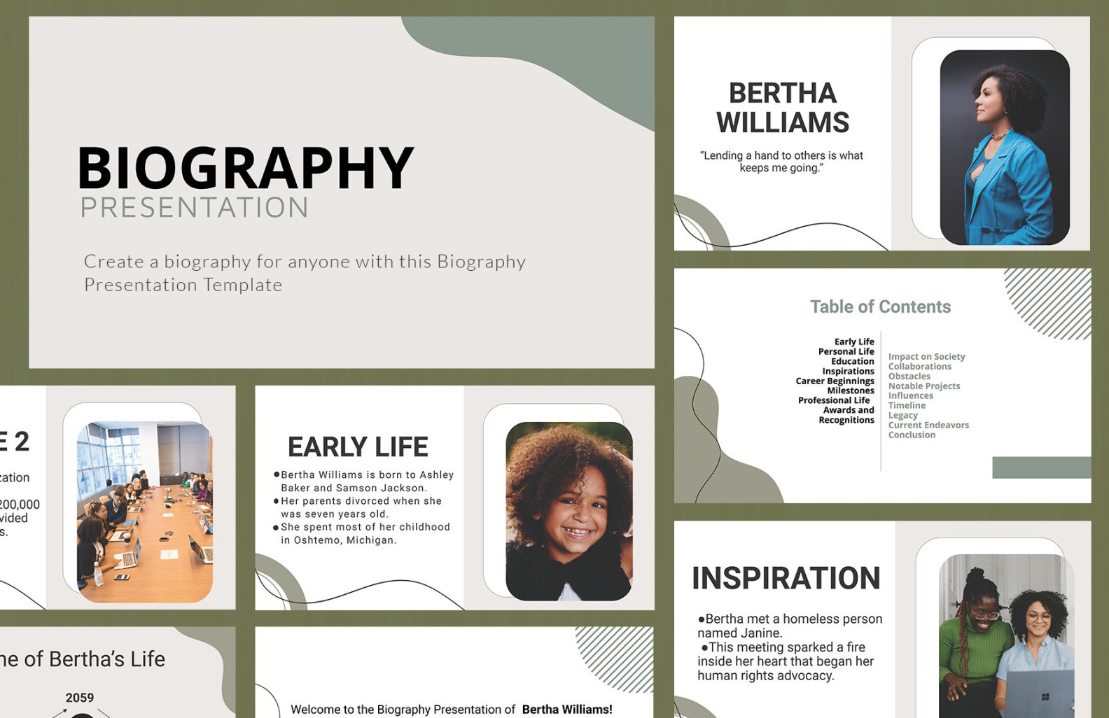 Biography Presentation Template in PowerPoint, Google Slides Biography Presentation Template in PowerPoint, Google Slides
