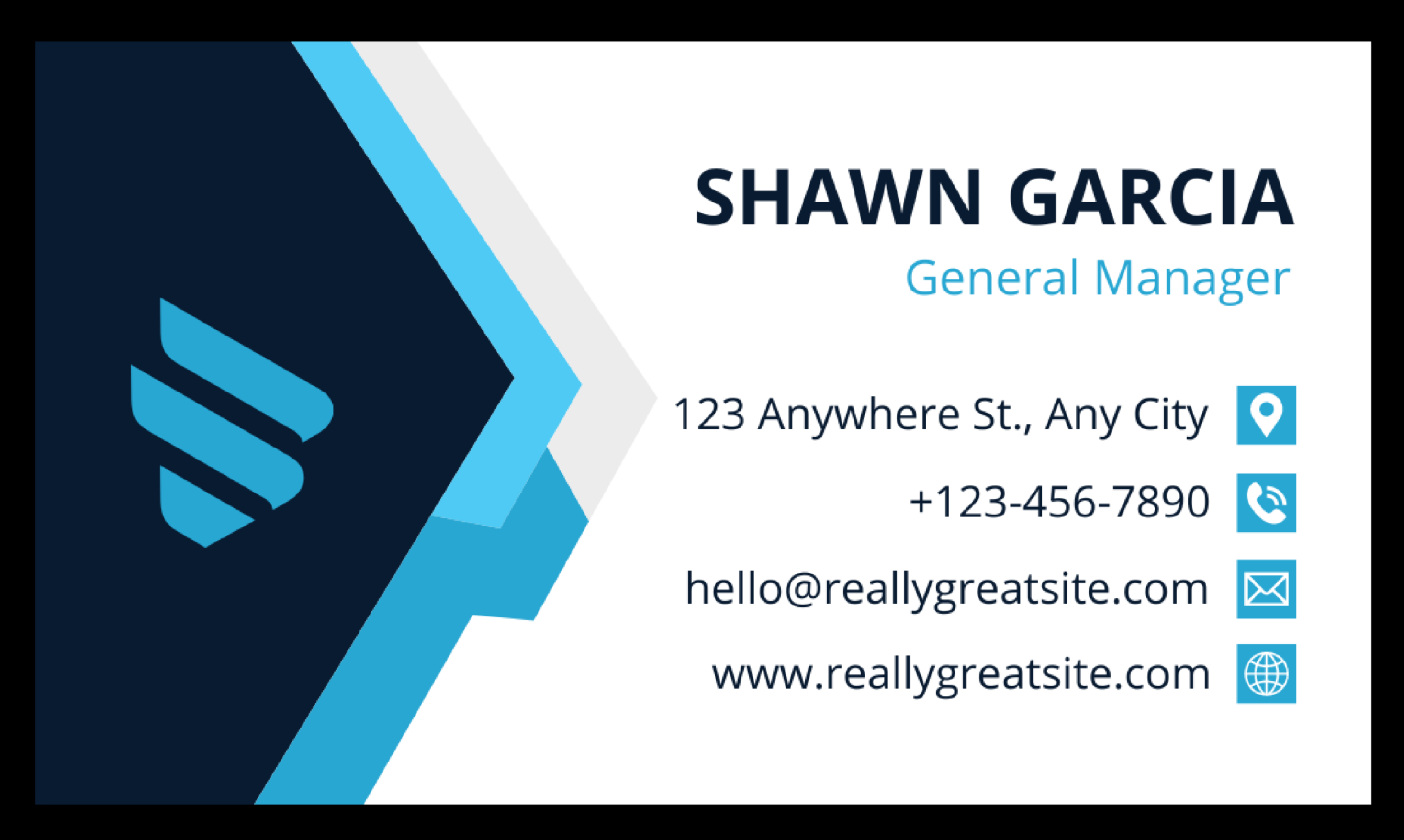 Blue Generic - Business Card Template - One Side – Grafpros Blue Generic - Business Card Template - One Side – Grafpros