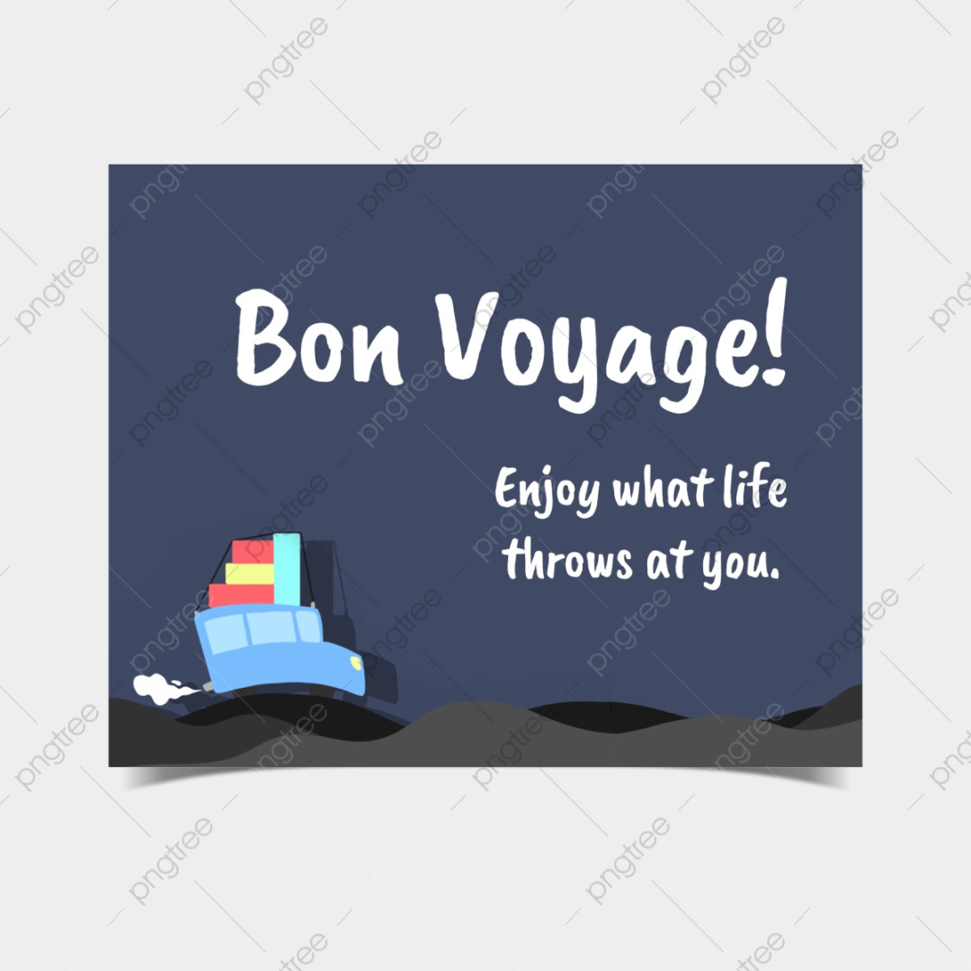 Bon Voyage Farewell Card Template Download on Pngtree Bon Voyage Farewell Card Template Download on Pngtree