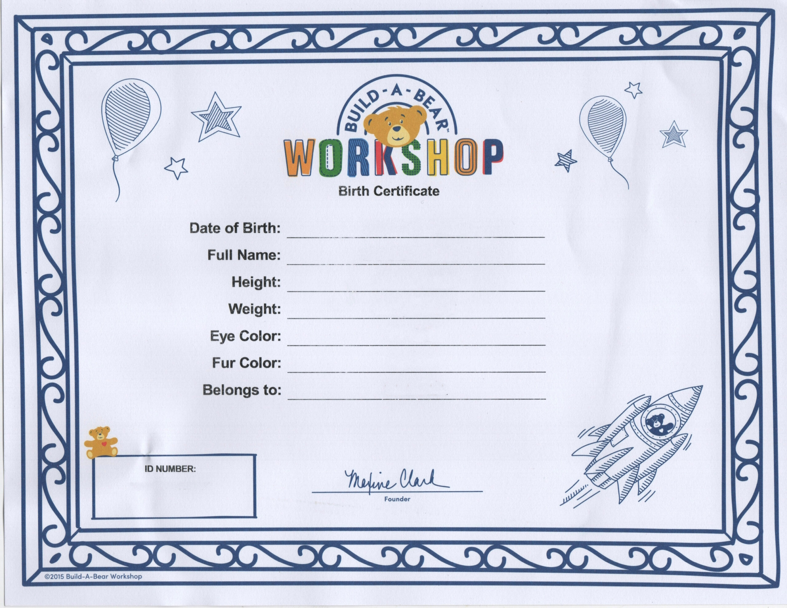 Build a Bear Birth Certificate (Blank) by AmaniTheLion on DeviantArt Build a Bear Birth Certificate (Blank) by AmaniTheLion on DeviantArt