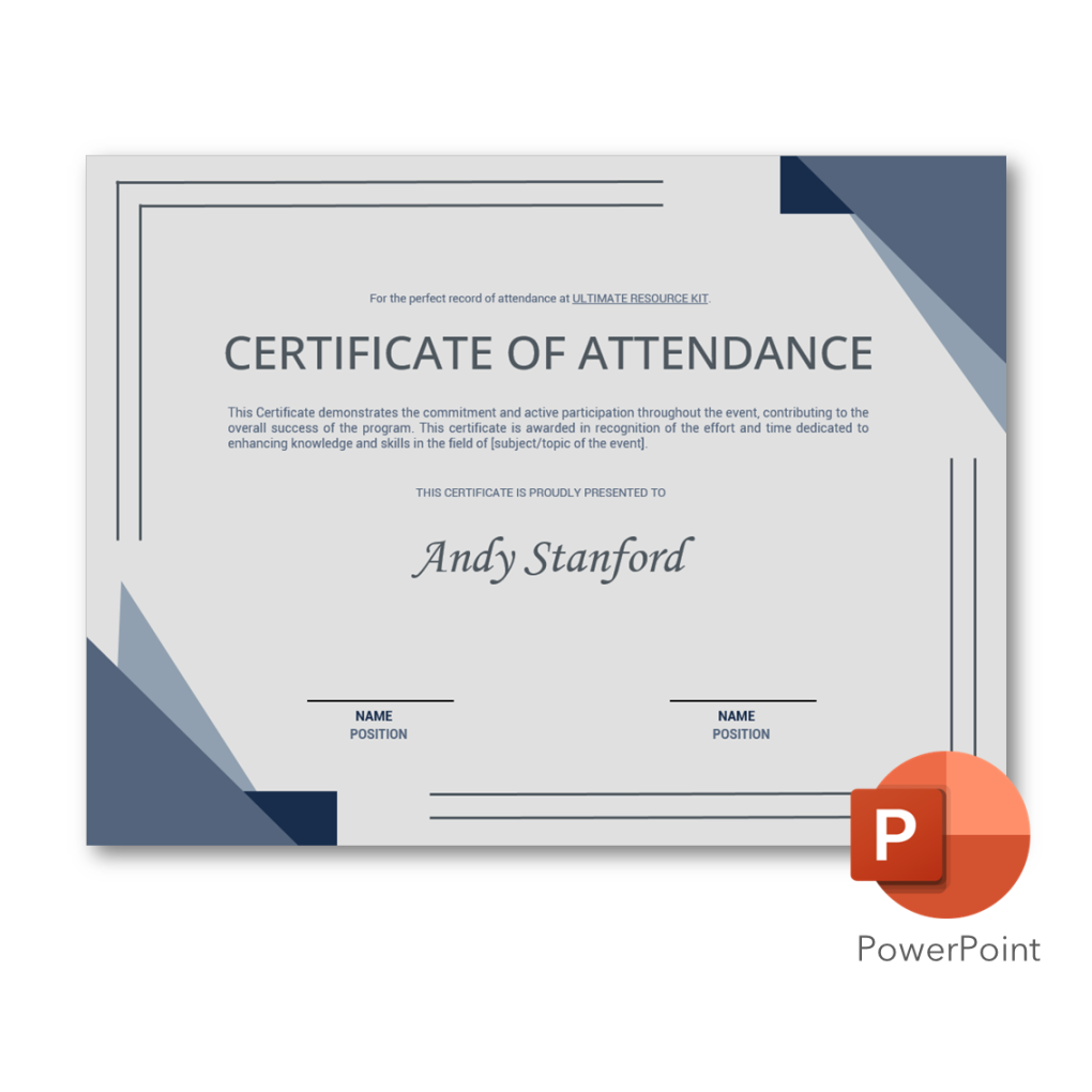 Certificate Of Attendance Template High Quality Templates Certificate Of Attendance Template High Quality Templates