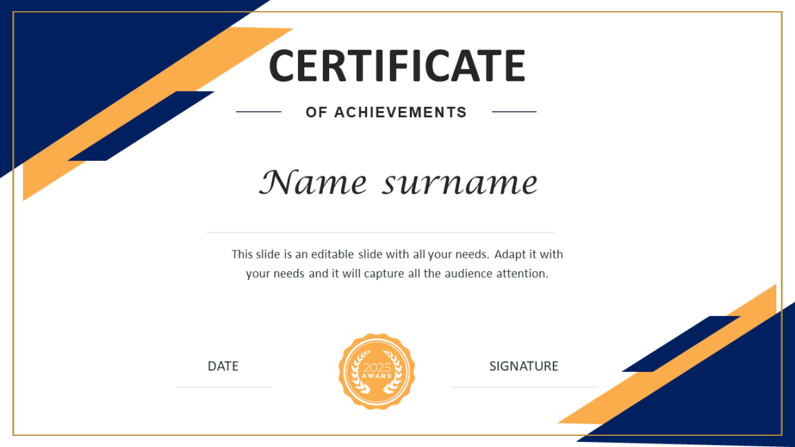 Certificate of Training PPT Template and Google Slides Certificate of Training PPT Template and Google Slides