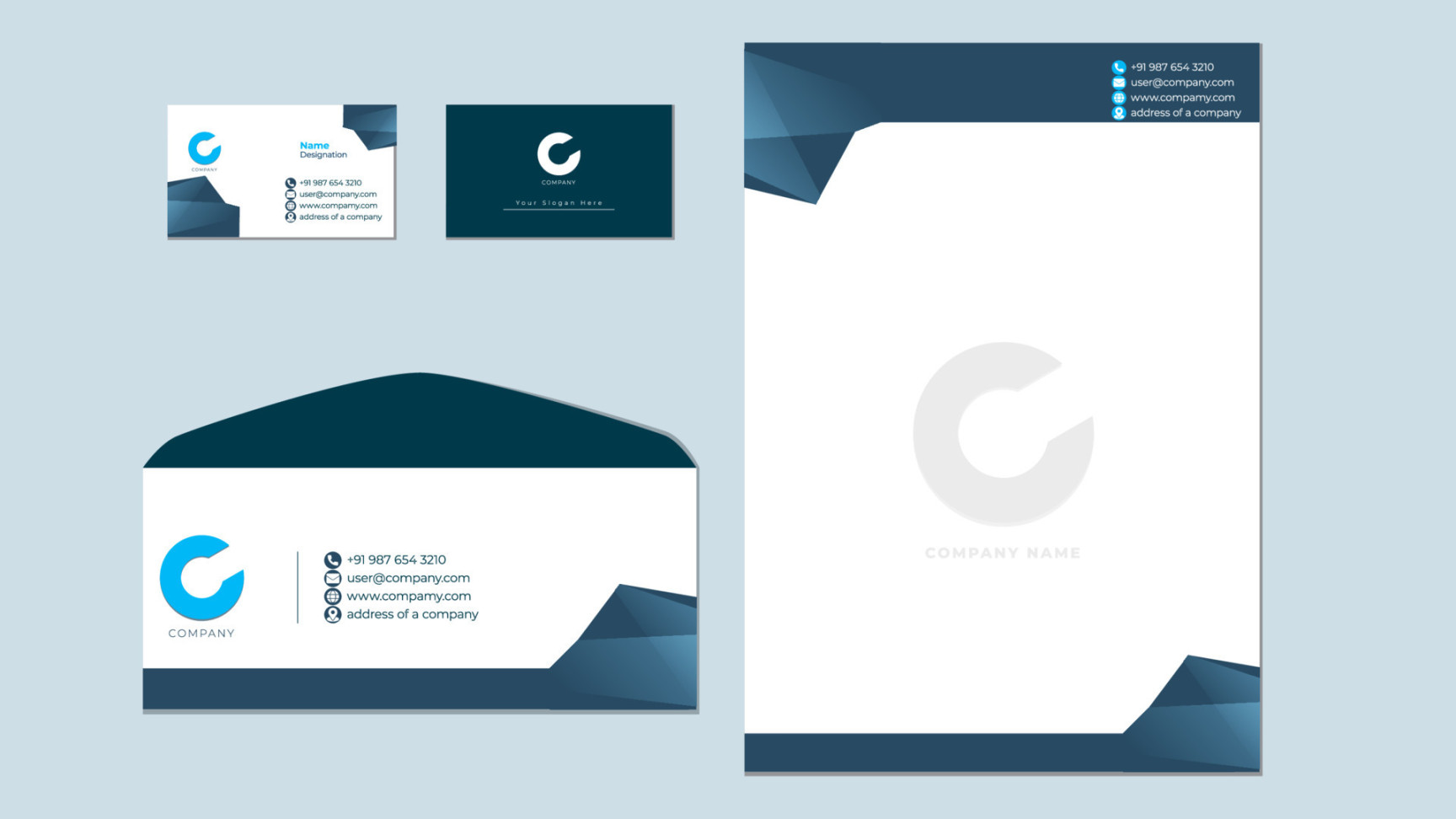 Corporate stationary design template, corporate business card Corporate stationary design template, corporate business card