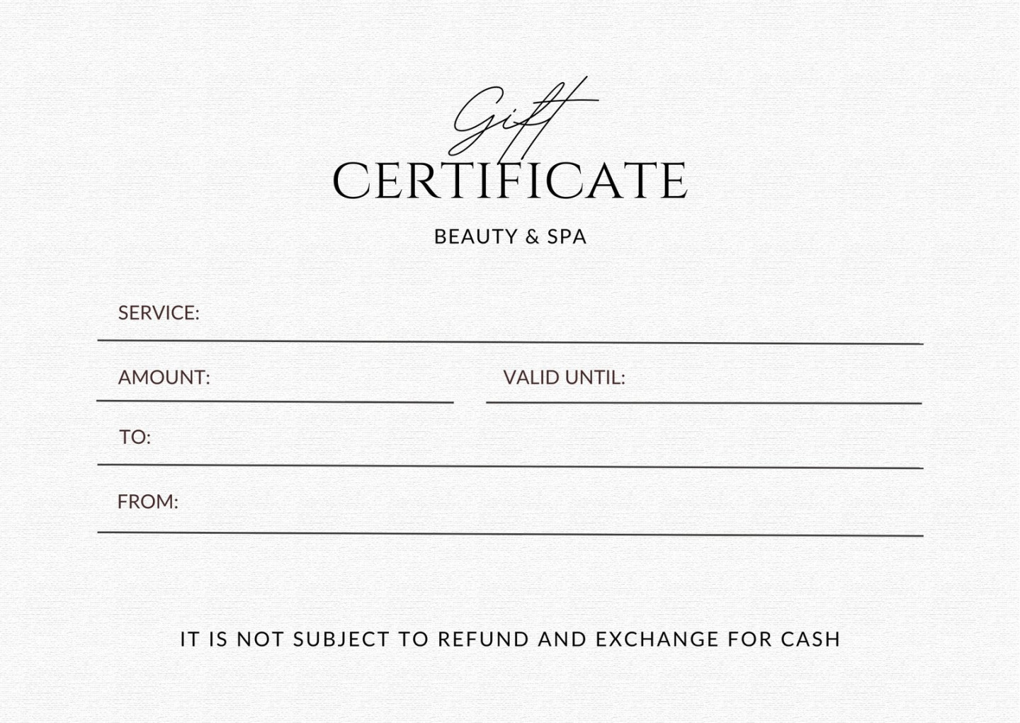Custom Gift Certificates - Printable Gift Cards Canva Custom Gift Certificates - Printable Gift Cards Canva