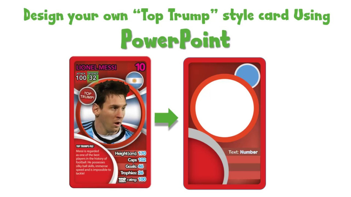 Draw a Top Trump card using Powerpoint Draw a Top Trump card using Powerpoint