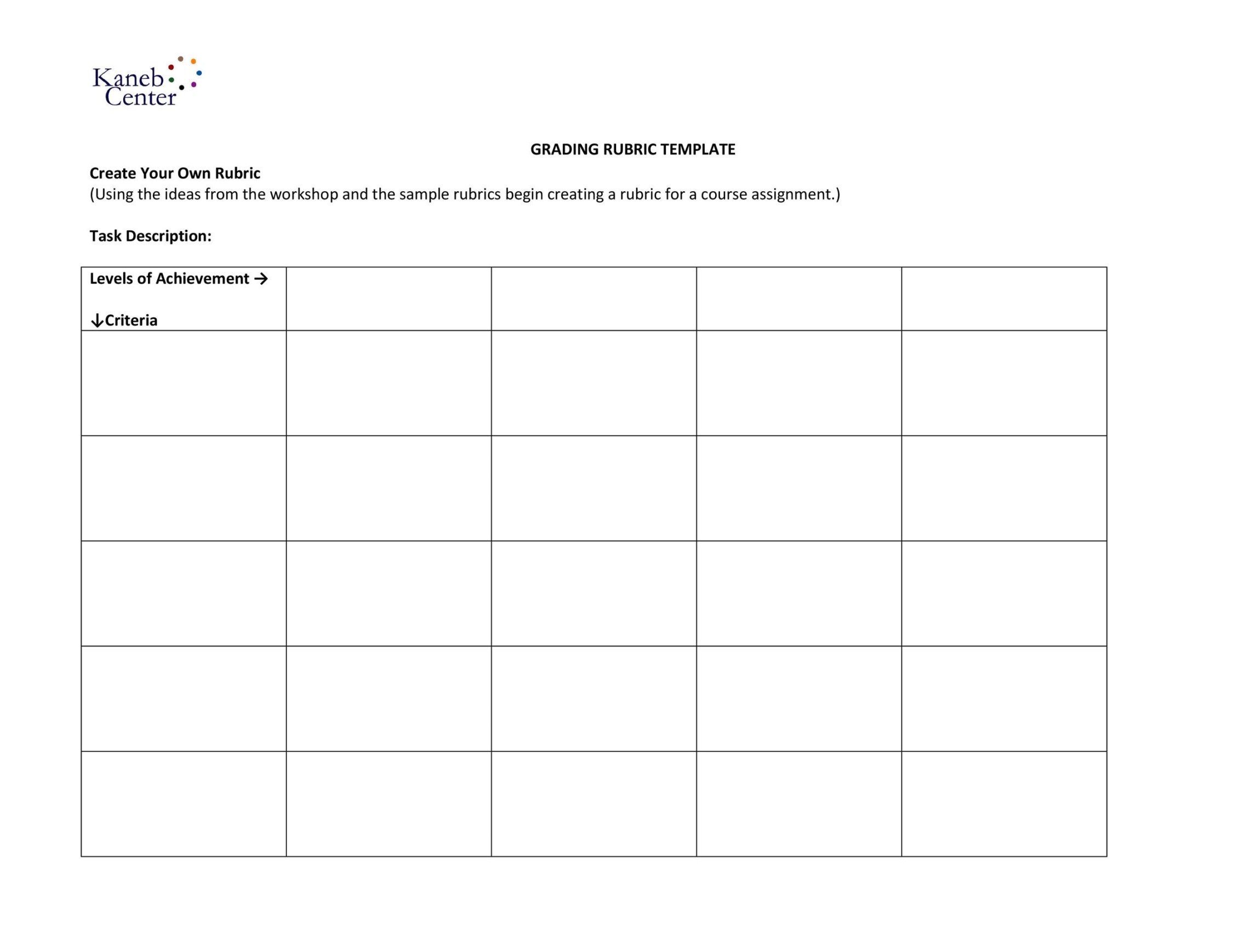 Editable Rubric Templates (Word Format) ᐅ TemplateLab Editable Rubric Templates (Word Format) ᐅ TemplateLab