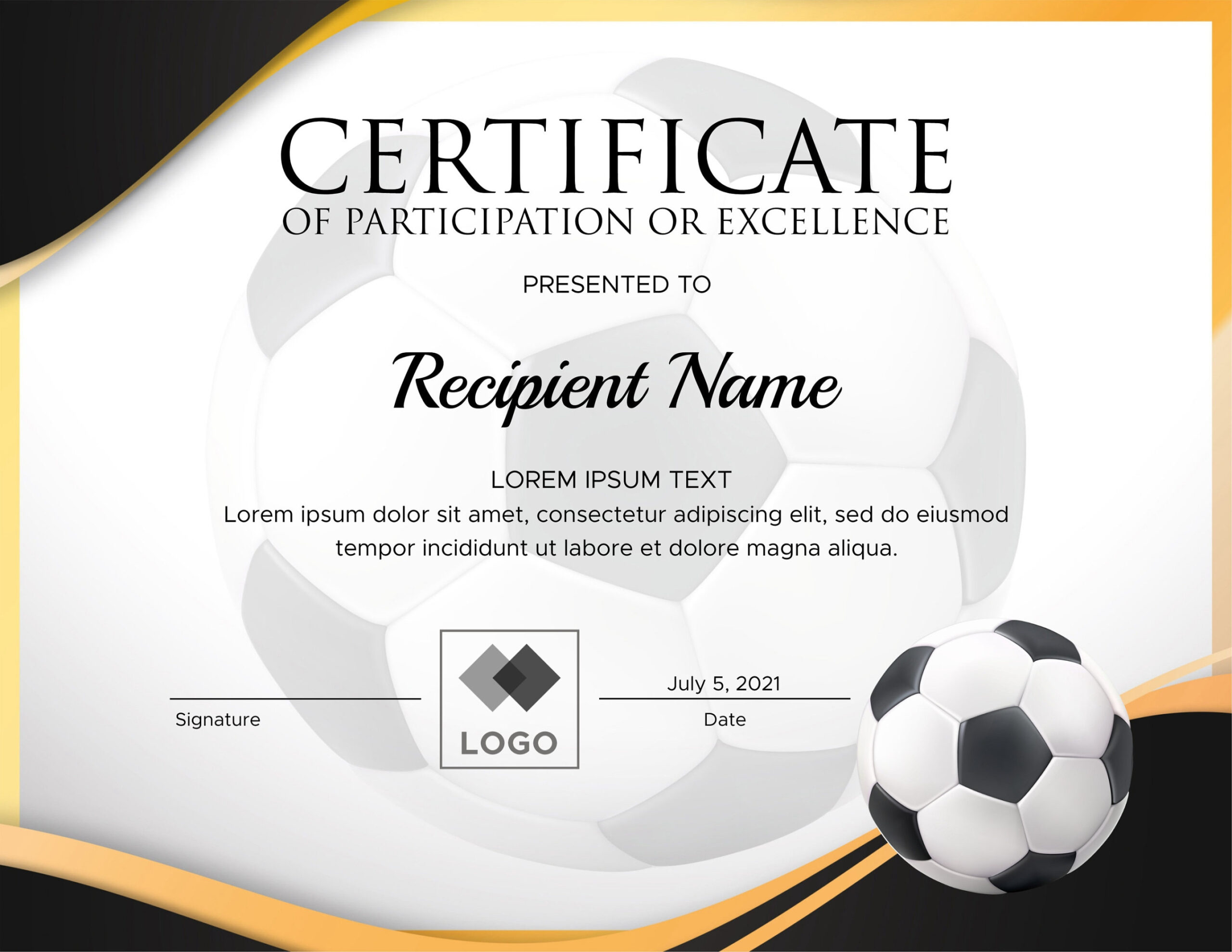 Editable Soccer Award Certificates Editable Soccer Award Certificates