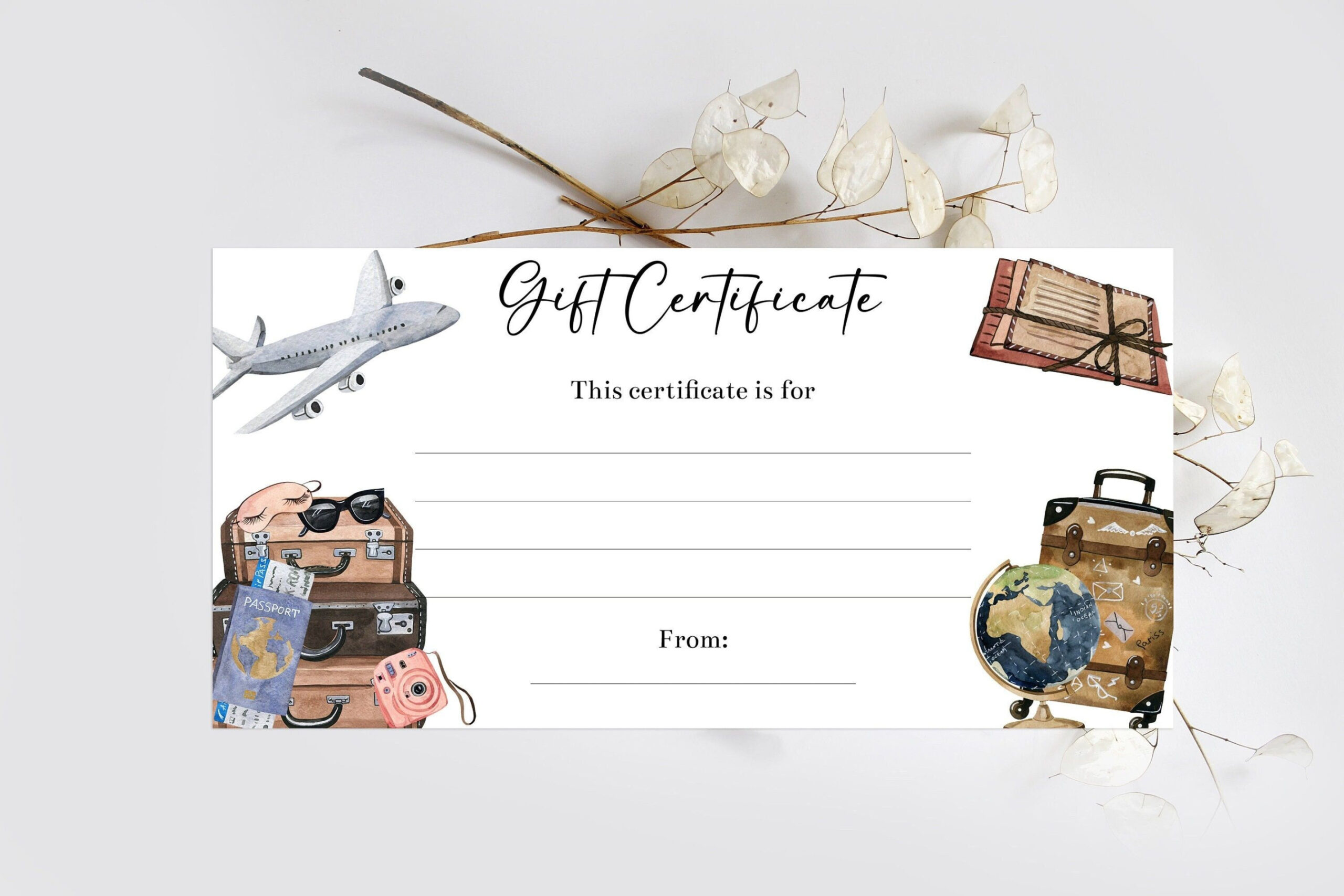 Editable Travel Gift Certificate Voucher Template Weekend Trip Editable Travel Gift Certificate Voucher Template Weekend Trip