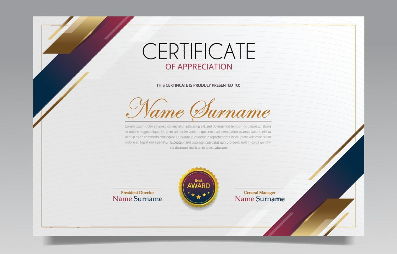 Elegant Certificate Template Vector Art, Icons, and Graphics for