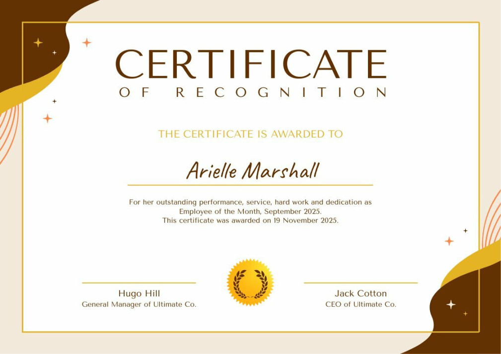 Employee of the Month Certificate Free Certificate Template Employee of the Month Certificate Free Certificate Template