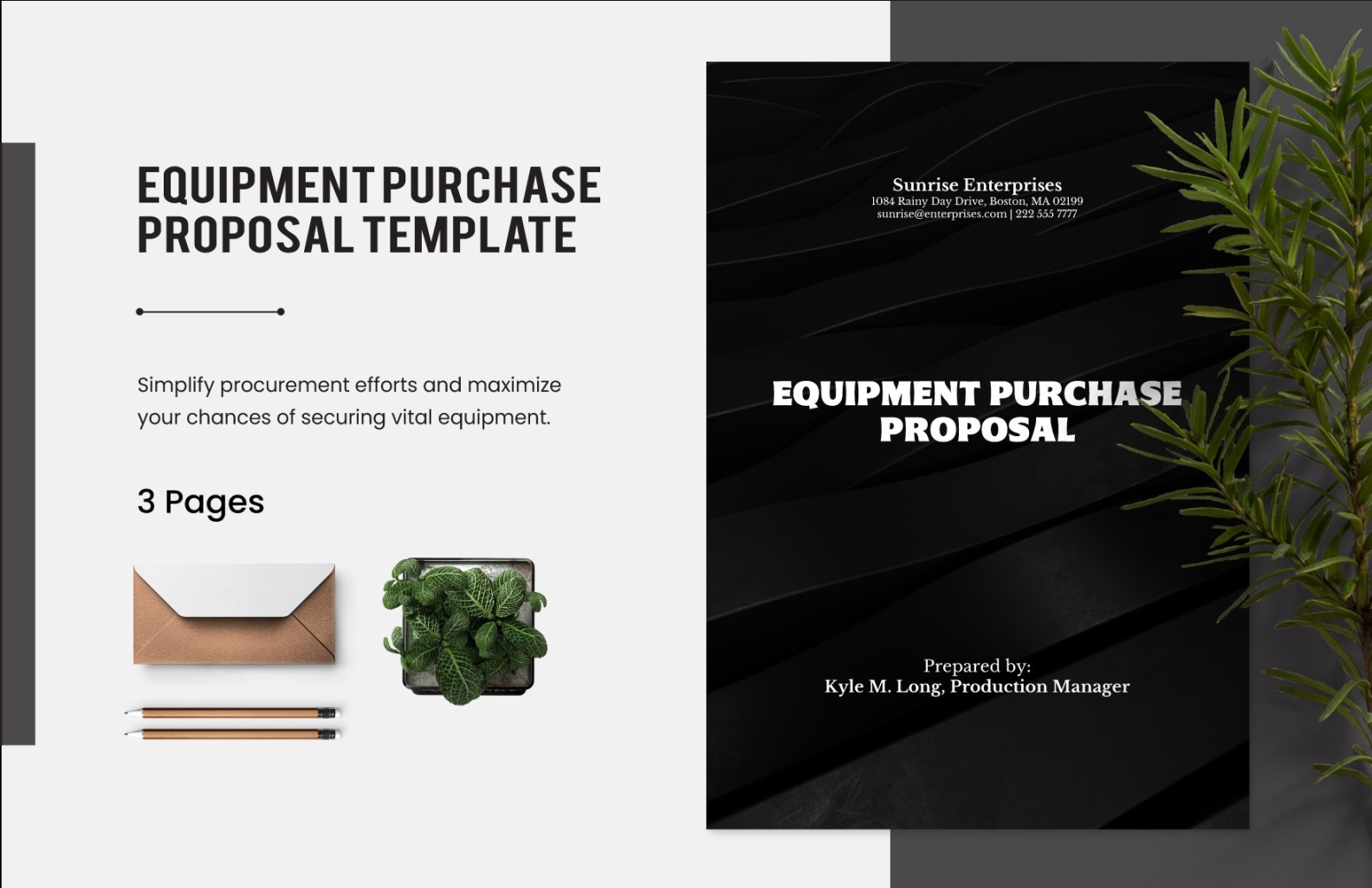 Equipment Purchase Proposal Template in Pages, Word, PDF, Google