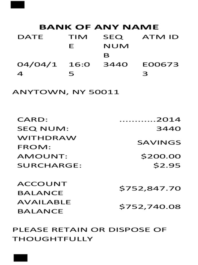 FAKE Atm RECEIPT TEMPLATE PDF Banking Technology Banking FAKE Atm RECEIPT TEMPLATE PDF Banking Technology Banking