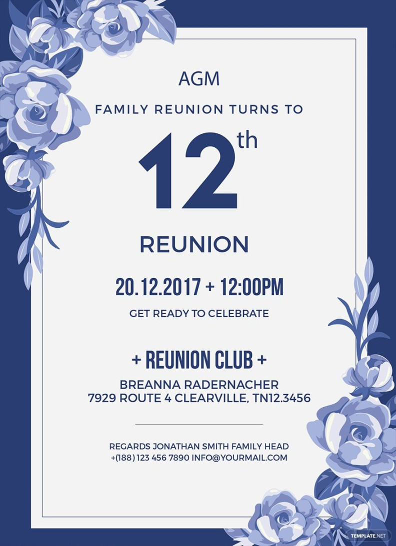 Family Reunion Invitation Template in Illustrator, Publisher, PSD Family Reunion Invitation Template in Illustrator, Publisher, PSD