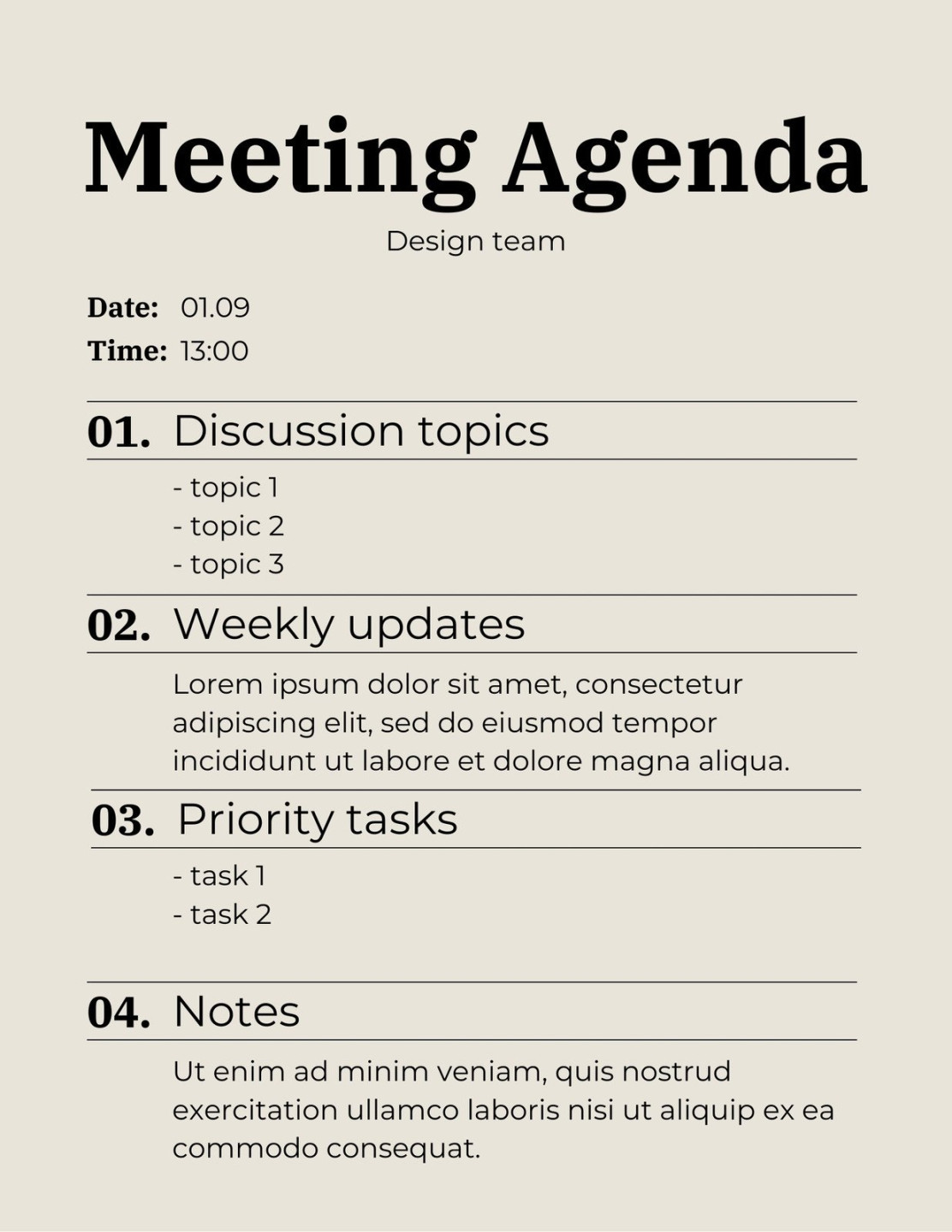 Free and customizable agenda templates Free and customizable agenda templates
