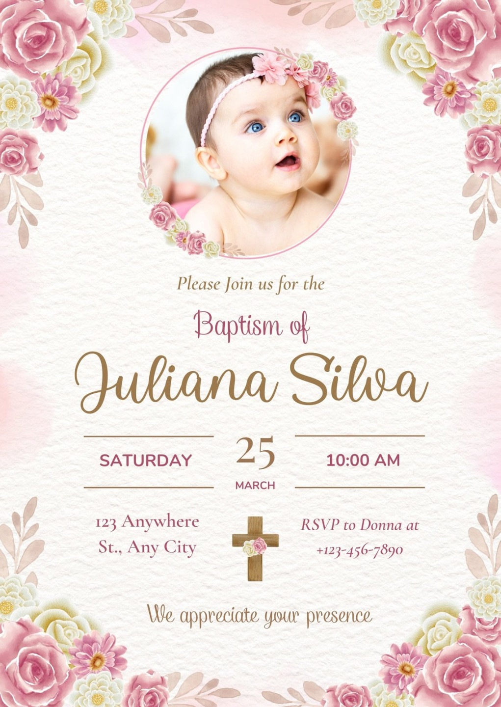 Free and customizable christening templates Free and customizable christening templates