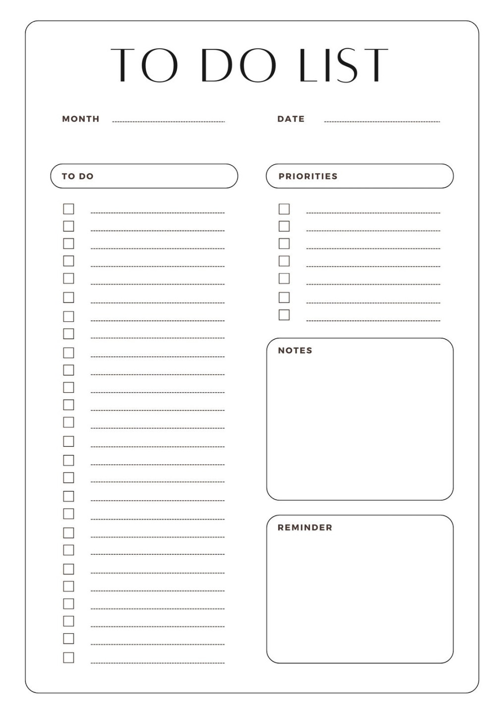 Free and customizable to do list templates Free and customizable to do list templates