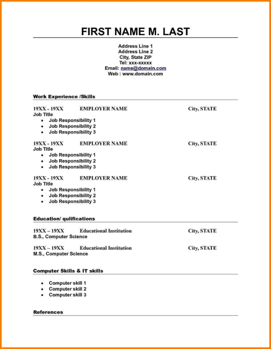 Free Blank Resume Templates Microsoft Word Unique Free Printable Free Blank Resume Templates Microsoft Word Unique Free Printable
