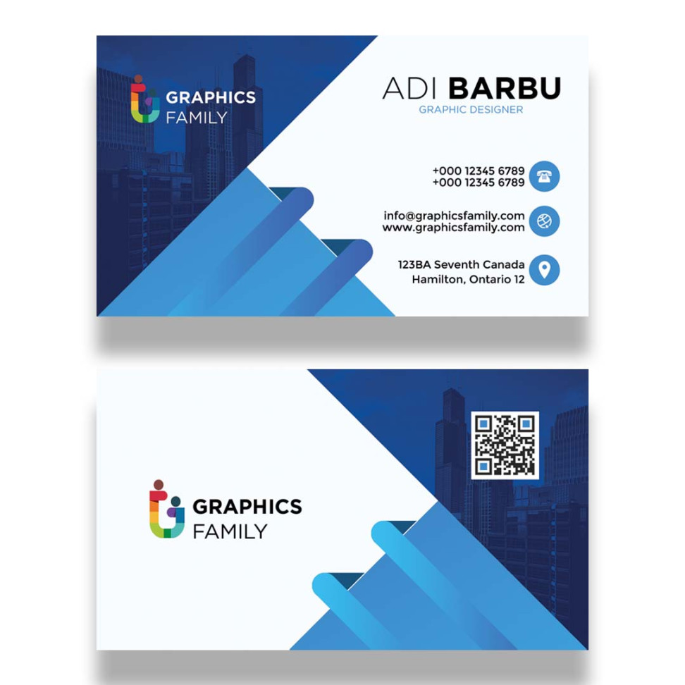 Free Blue Business Card Design Template – GraphicsFamily Free Blue Business Card Design Template – GraphicsFamily
