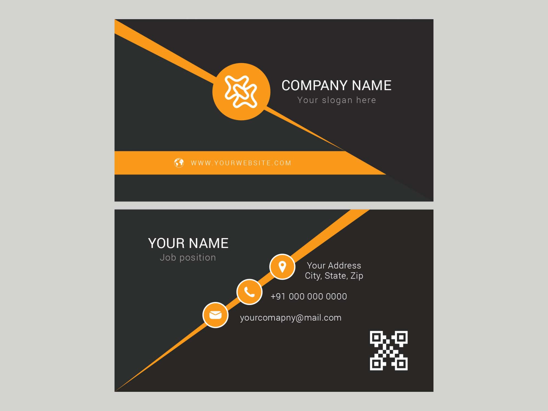 Free Business Card Template (AI) Free Business Card Template (AI)