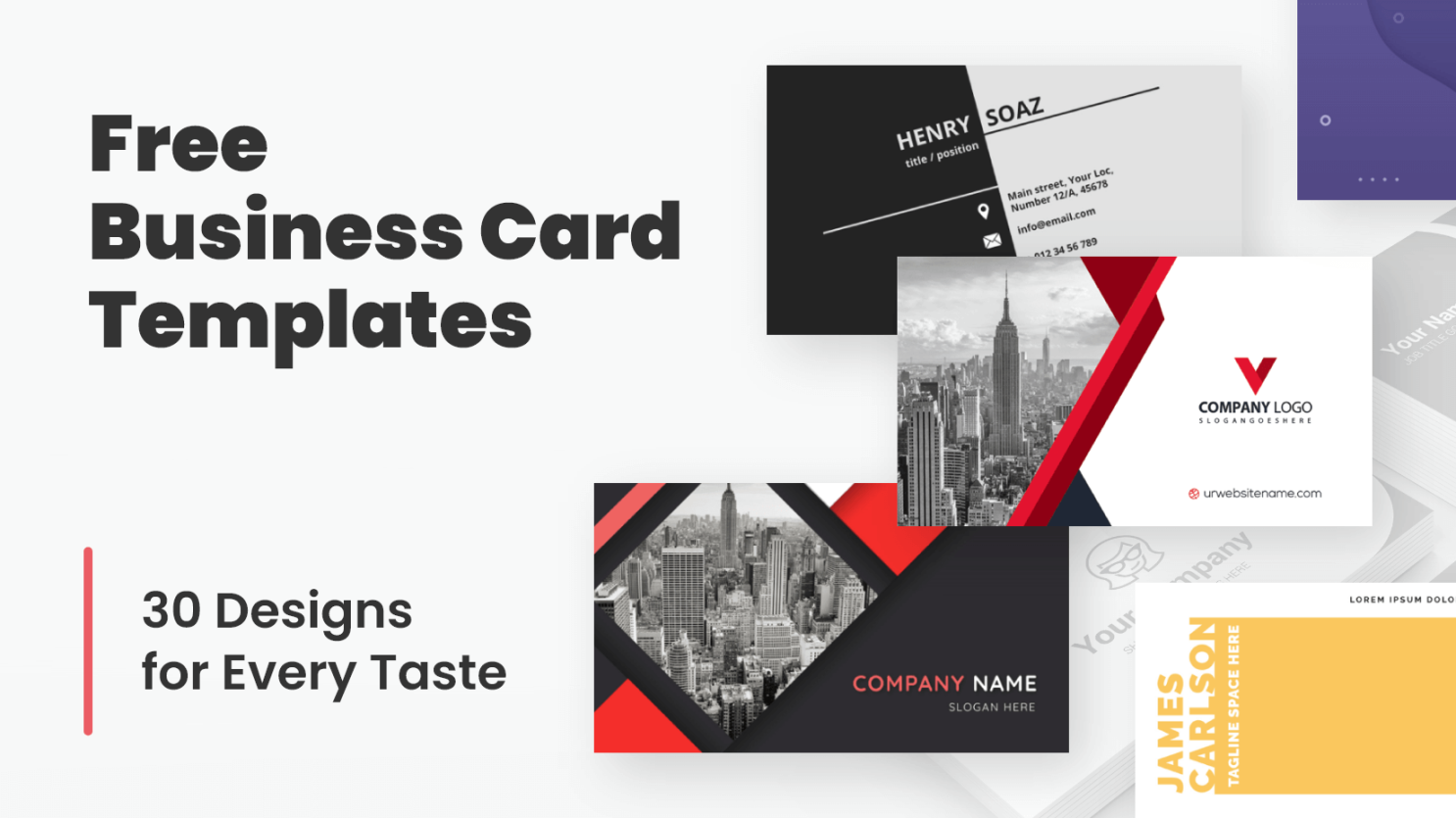 Free Business Card Templates: Designs for Every Taste GraphicMam Free Business Card Templates: Designs for Every Taste GraphicMam