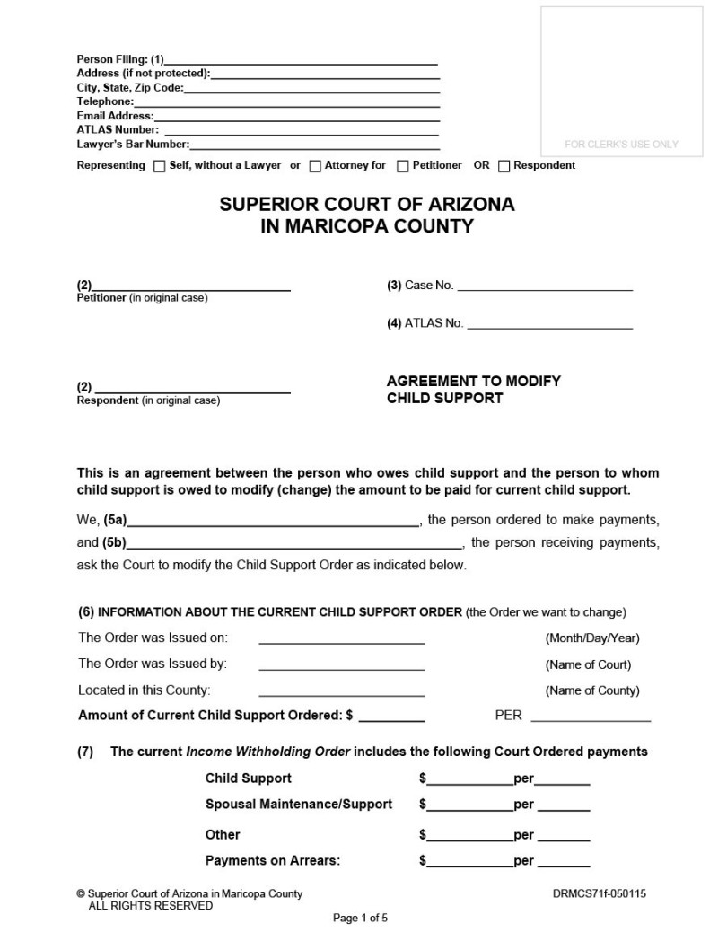 Free Child Support Agreement Templates (PDF & MS Word) Free Child Support Agreement Templates (PDF & MS Word)