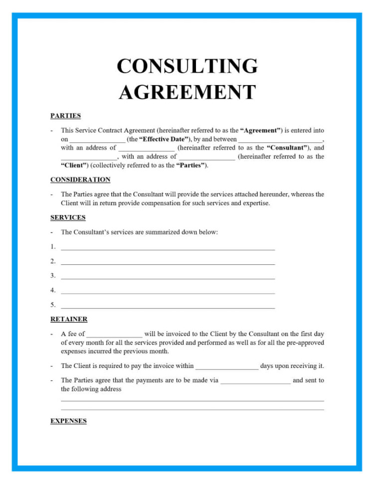 Free Consulting Agreement Template Free Consulting Agreement Template