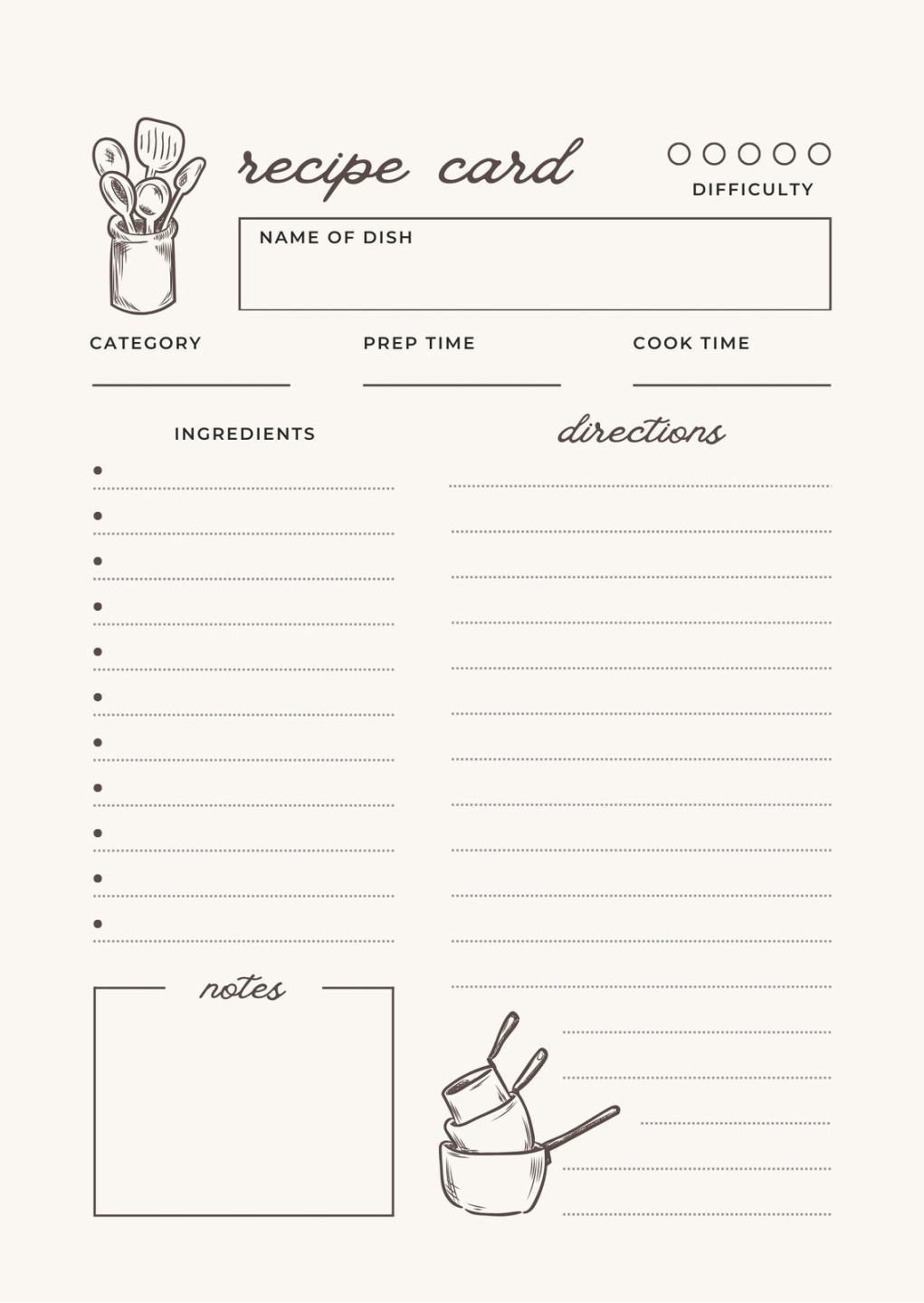 Free, custom printable recipe card templates online Canva Free, custom printable recipe card templates online Canva