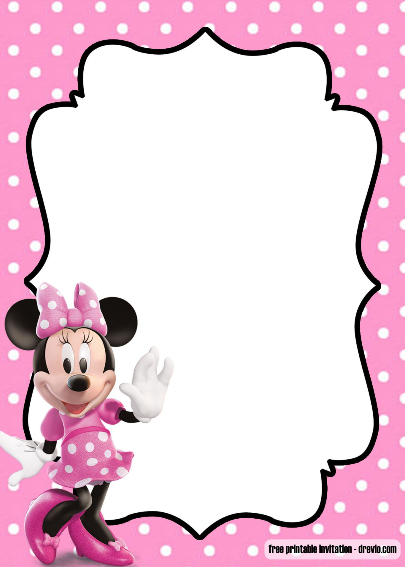 FREE Minnie Mouse Kids Polkadot Invitation Templates FREE Minnie Mouse Kids Polkadot Invitation Templates