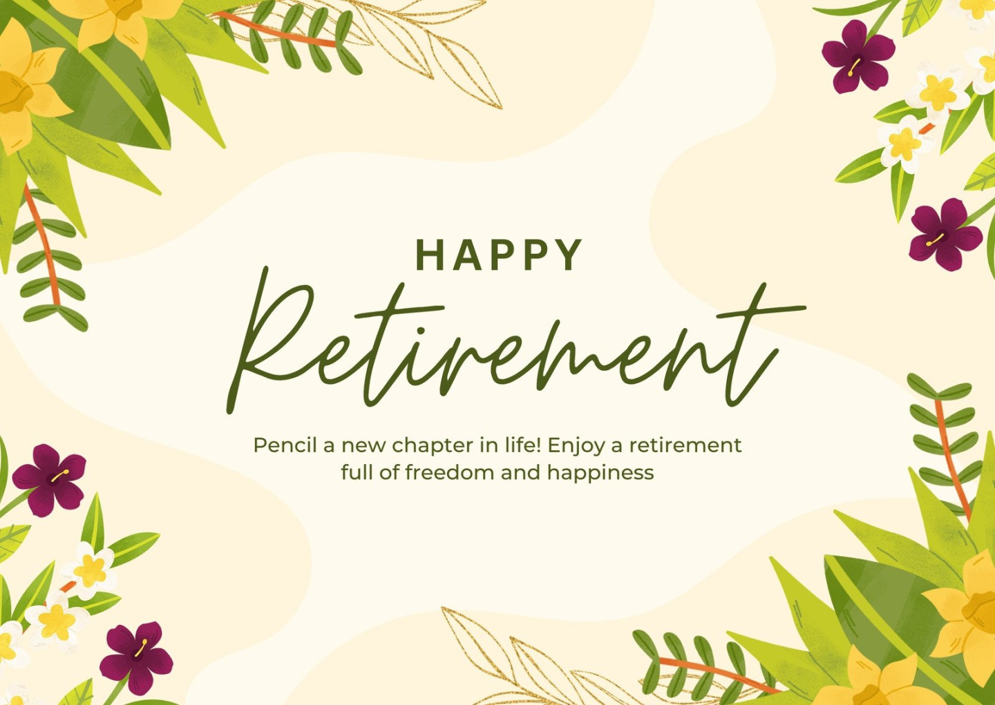Free printable, customizable retirement card templates  Canva