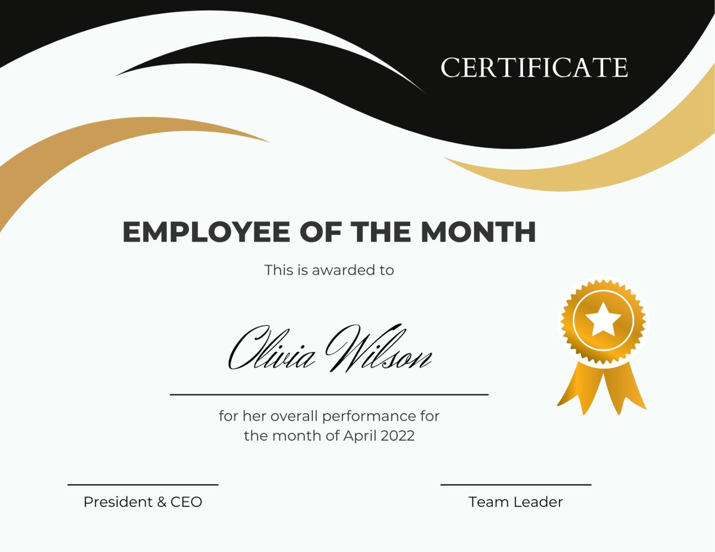 Free printable employee of the month certificate templates Canva Free printable employee of the month certificate templates Canva