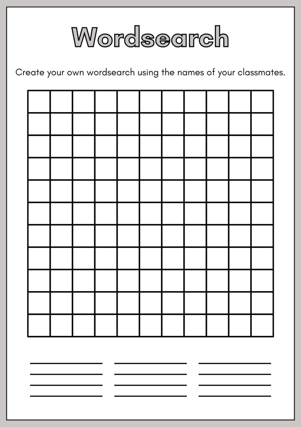 Free printable word search worksheet templates Canva Free printable word search worksheet templates Canva