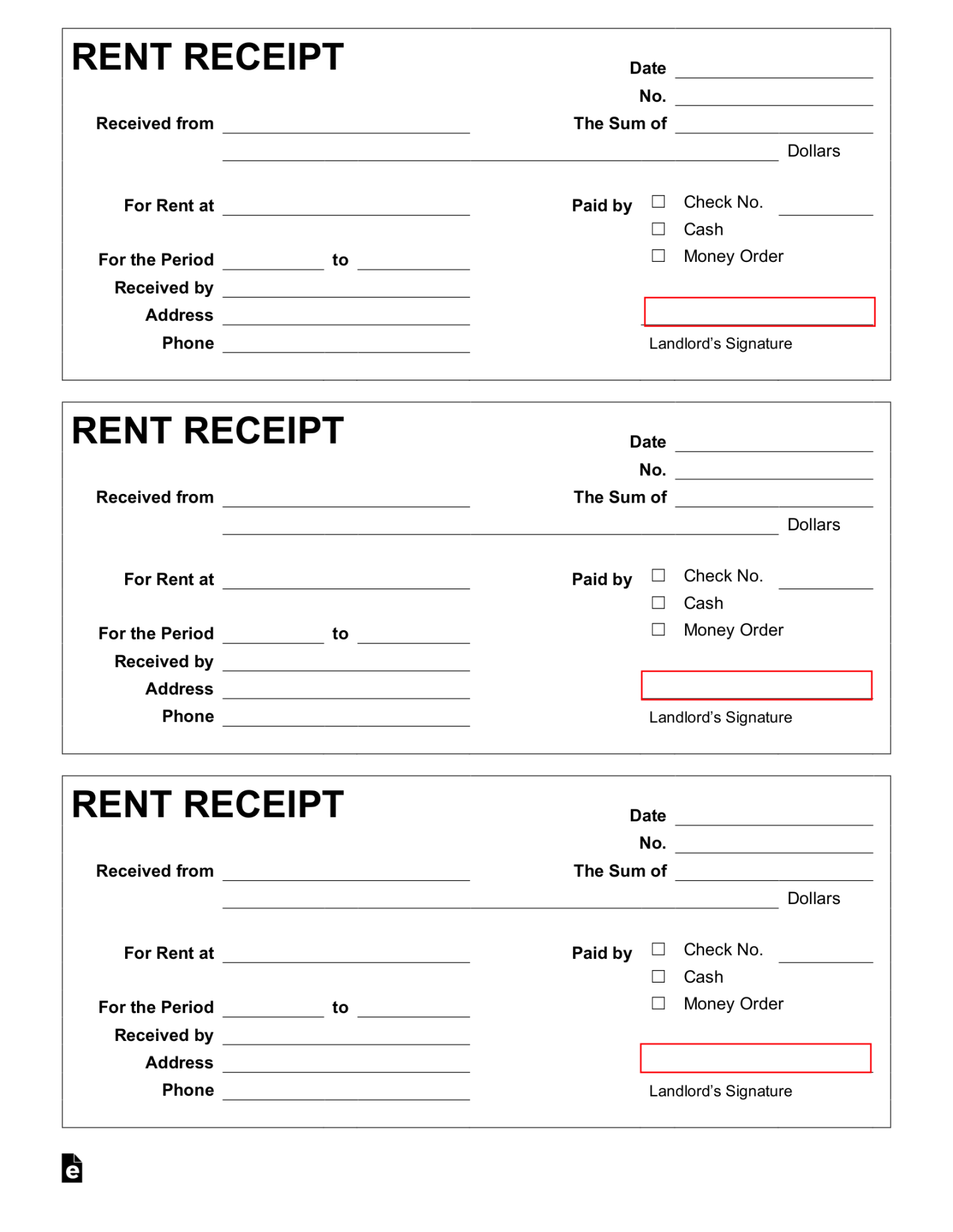 Free Rent Receipt Template - PDF Word – eForms Free Rent Receipt Template - PDF Word – eForms