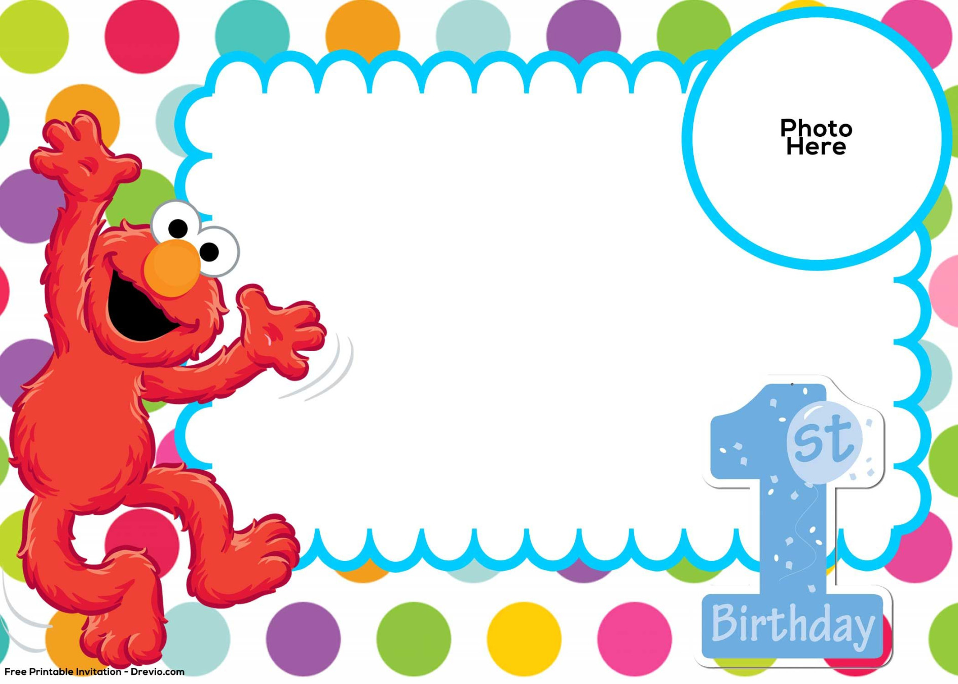 Free Sesame Street st Birthday Invitation Template Free Sesame Street st Birthday Invitation Template