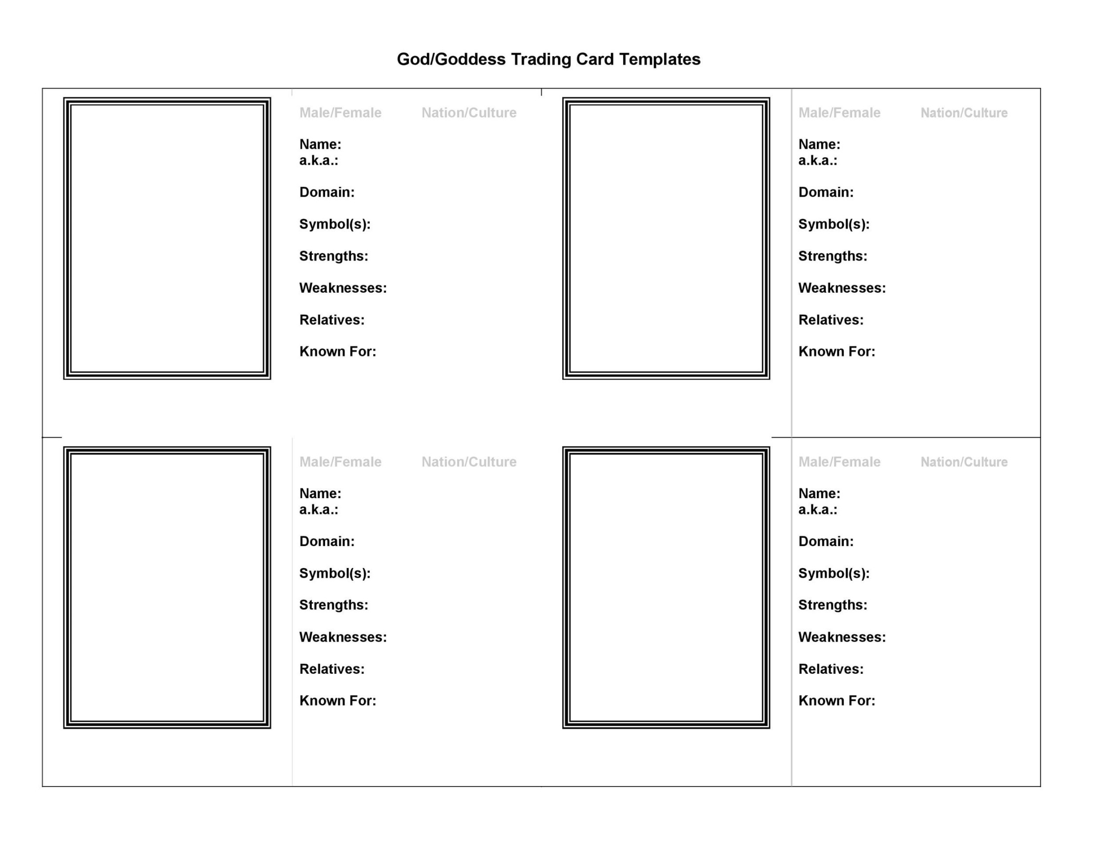 Free Trading Card Templates (Baseball, Football, etc. Free Trading Card Templates (Baseball, Football, etc.