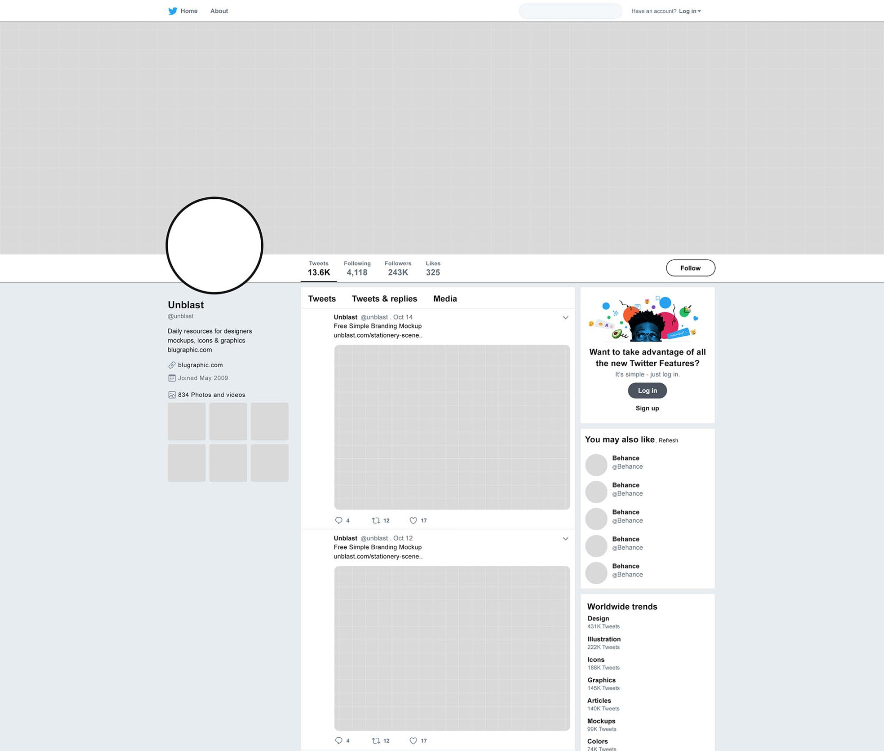 Free Twitter Page Mockup (PSD) Free Twitter Page Mockup (PSD)