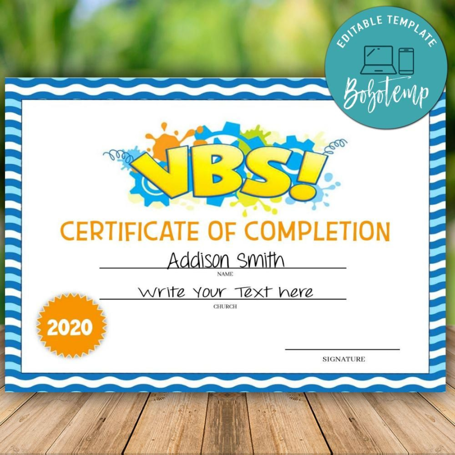 Free Vbs Certificate Template – + Professional Template Ideas Free Vbs Certificate Template – + Professional Template Ideas