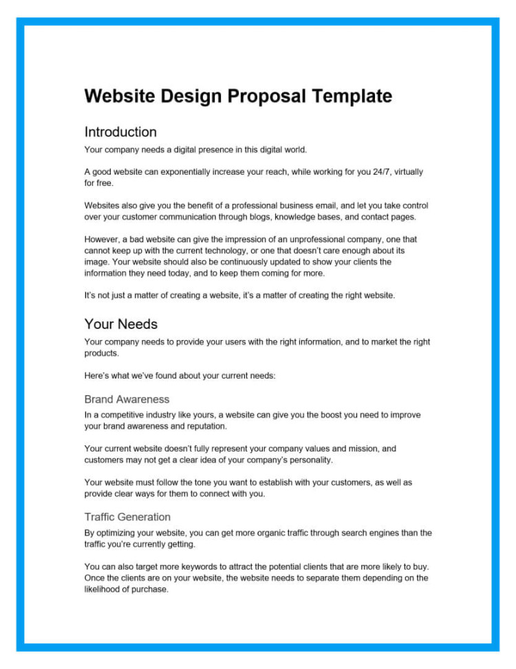 Free Website Proposal Template and Sample Free Website Proposal Template and Sample